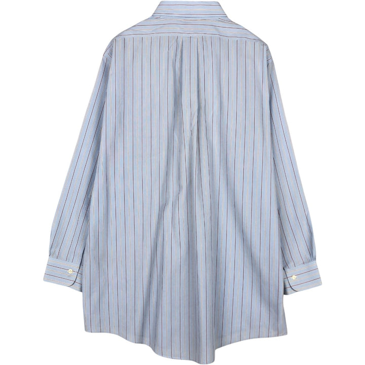 Brooks Brothers Est.1818 Long Sleeve Button-Down Striped Shirt, Men's XL cotton Blue type light blue Vintage Second Hand