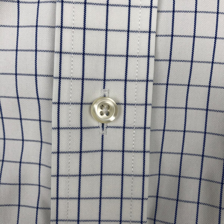 Brooks Brothers Est.1818 Long Sleeve Button-Down Check Shirt, Men's XL cotton white type Vintage Second Hand