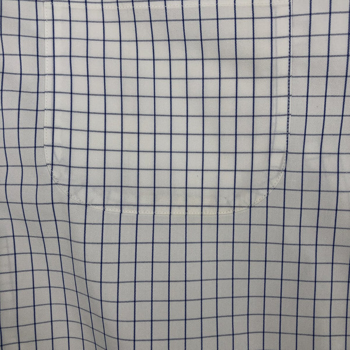 Brooks Brothers Est.1818 Long Sleeve Button-Down Check Shirt, Men's XL cotton white type Vintage Second Hand