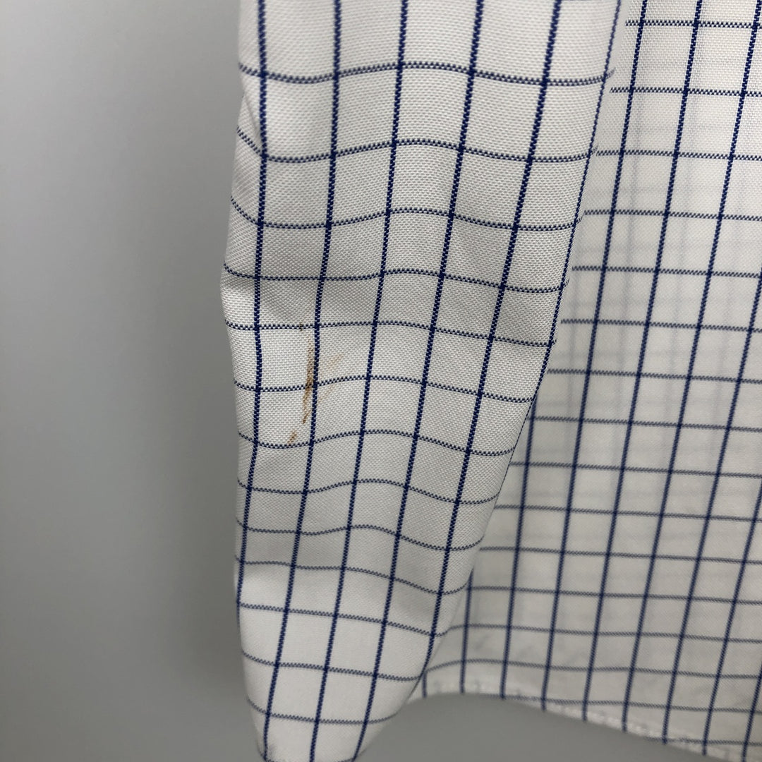 Brooks Brothers Est.1818 Long Sleeve Button-Down Check Shirt, Men's XL cotton white type Vintage Second Hand