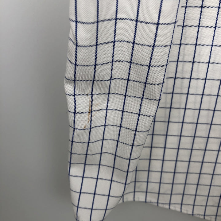 Brooks Brothers Est.1818 Long Sleeve Button-Down Check Shirt, Men's XL cotton white type Vintage Second Hand