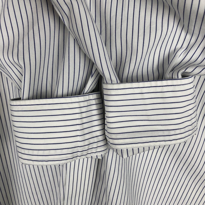 Brooks Brothers Est.1818 Long Sleeve Cotton Striped Shirt, Men's Size L Supima Cotton white type Vintage Second Hand