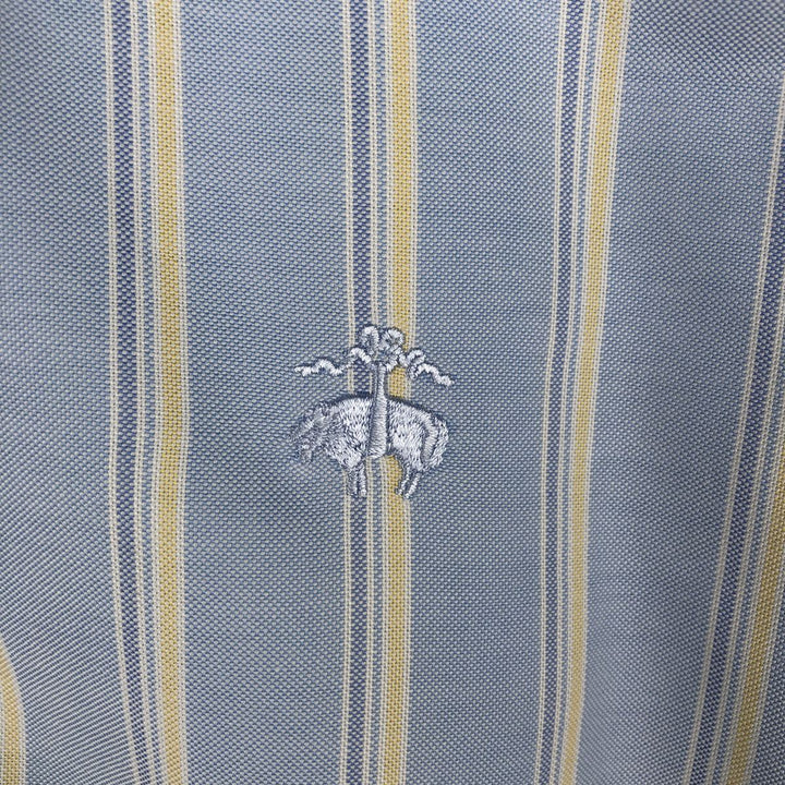 Brooks Brothers 346 Long Sleeve Button-Down Striped Shirt, Men's XL Supima Cotton Blue type light blue Vintage Second Hand
