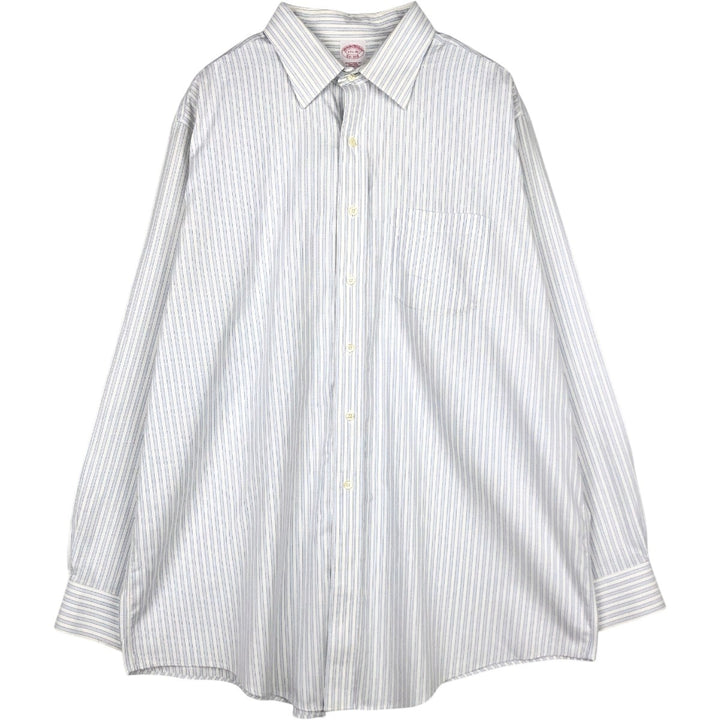 Brooks Brothers Est.1818 Long Sleeve Cotton Striped Shirt Men's XL cotton white type Vintage Second Hand