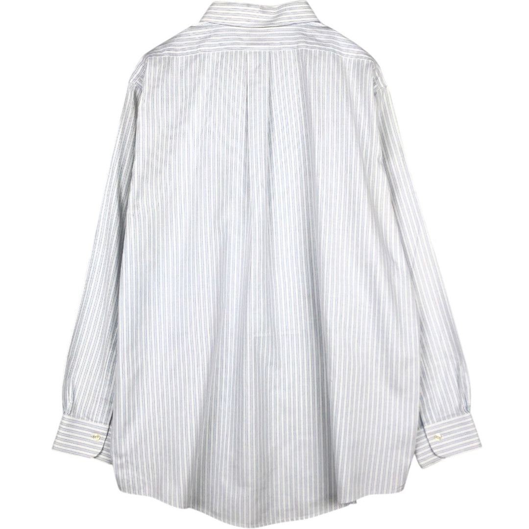 Brooks Brothers Est.1818 Long Sleeve Cotton Striped Shirt Men's XL cotton white type Vintage Second Hand