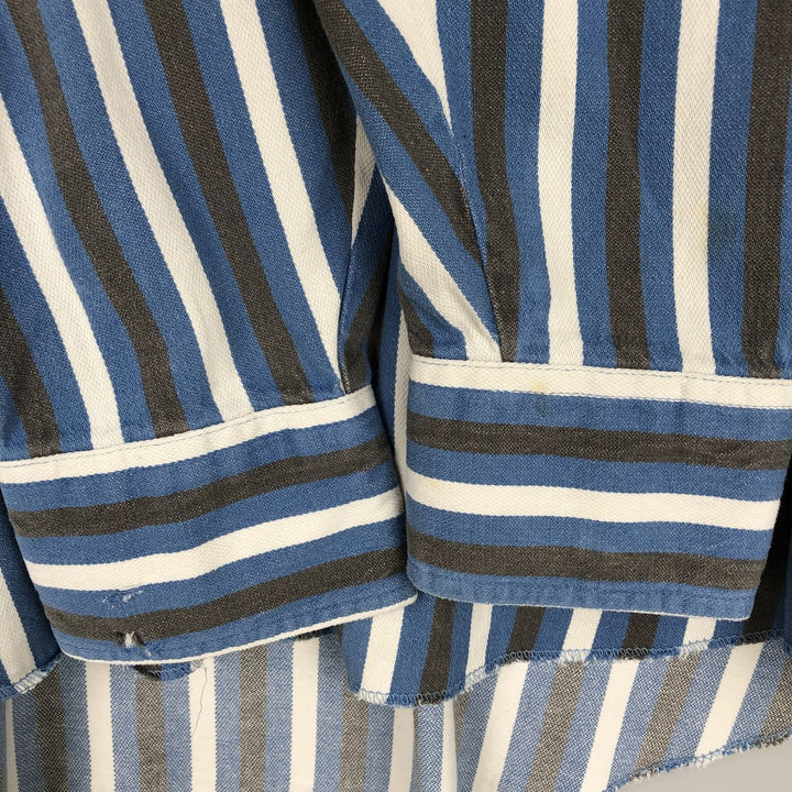 90'S Wrangler Regular Fit Long-Sleeve Button-Down Striped Shirt, Men's Size XL (approx.) unclear blue type Vintage Second Hand