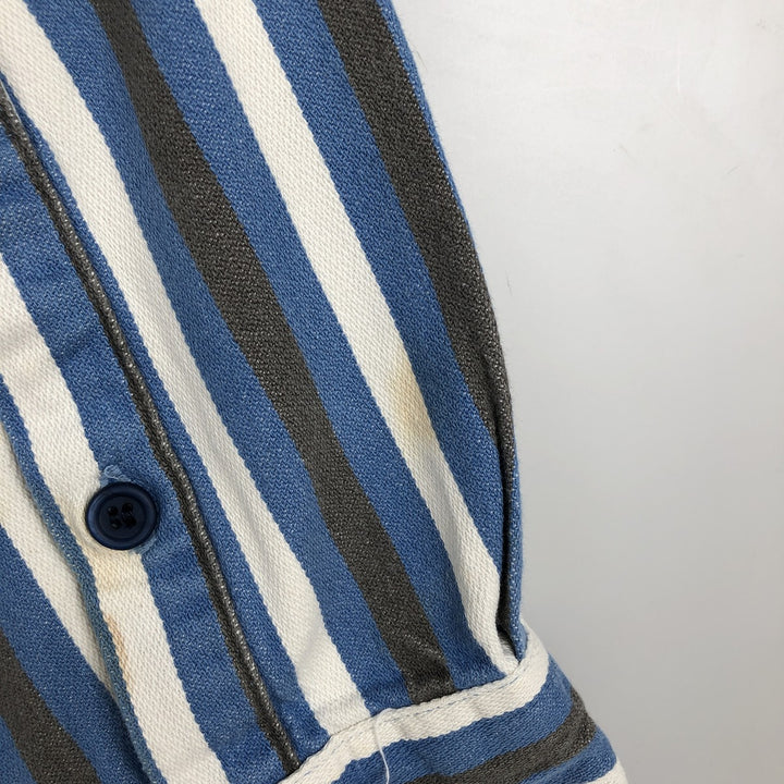 90'S Wrangler Regular Fit Long-Sleeve Button-Down Striped Shirt, Men's Size XL (approx.) unclear blue type Vintage Second Hand