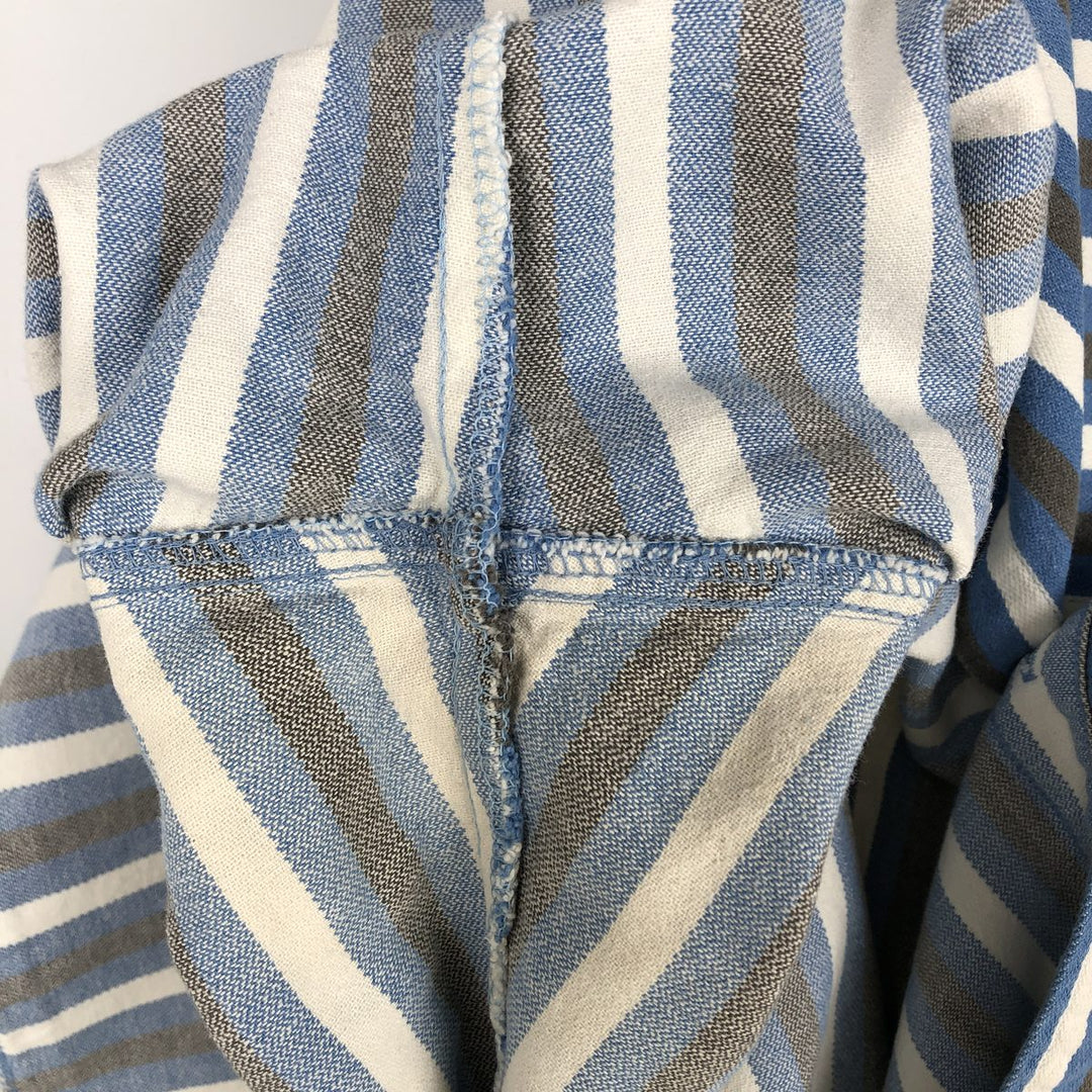90'S Wrangler Regular Fit Long-Sleeve Button-Down Striped Shirt, Men's Size XL (approx.) unclear blue type Vintage Second Hand