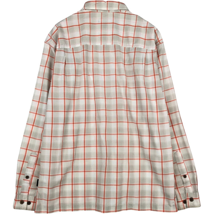 Patagonia 52181SP19 Long-Sleeve Cotton Check Shirt, Men's Size M (approx.) Organic cotton white type Vintage Second Hand