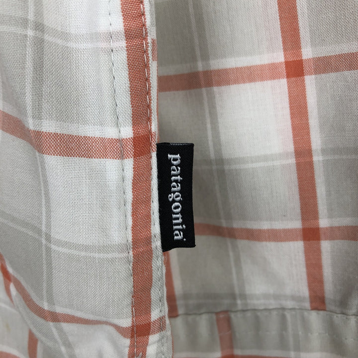 Patagonia 52181SP19 Long-Sleeve Cotton Check Shirt, Men's Size M (approx.) Organic cotton white type Vintage Second Hand