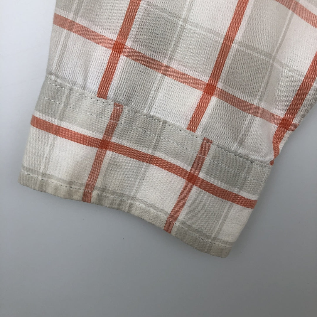 Patagonia 52181SP19 Long-Sleeve Cotton Check Shirt, Men's Size M (approx.) Organic cotton white type Vintage Second Hand