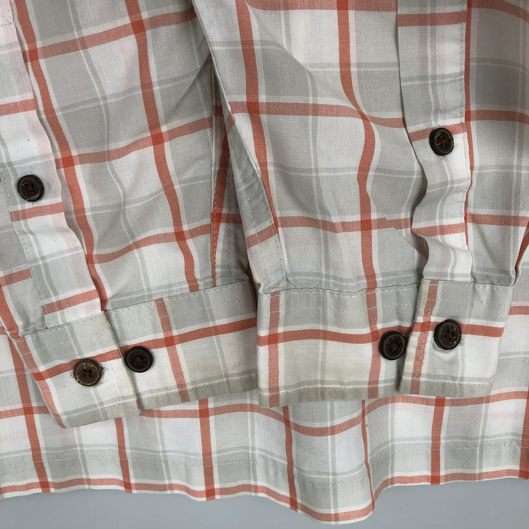 Patagonia 52181SP19 Long-Sleeve Cotton Check Shirt, Men's Size M (approx.) Organic cotton white type Vintage Second Hand