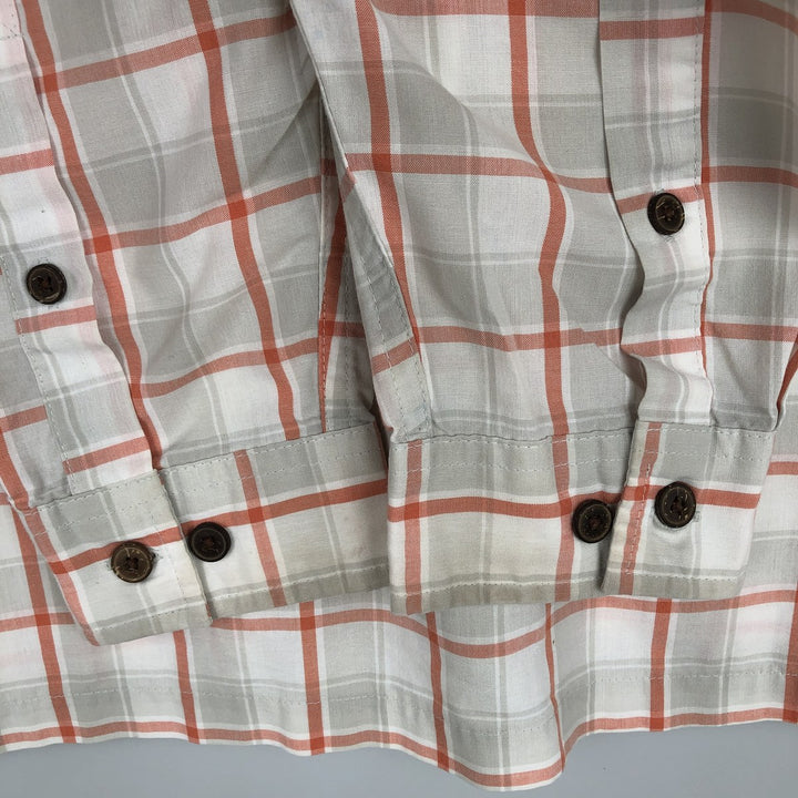Patagonia 52181SP19 Long-Sleeve Cotton Check Shirt, Men's Size M (approx.) Organic cotton white type Vintage Second Hand