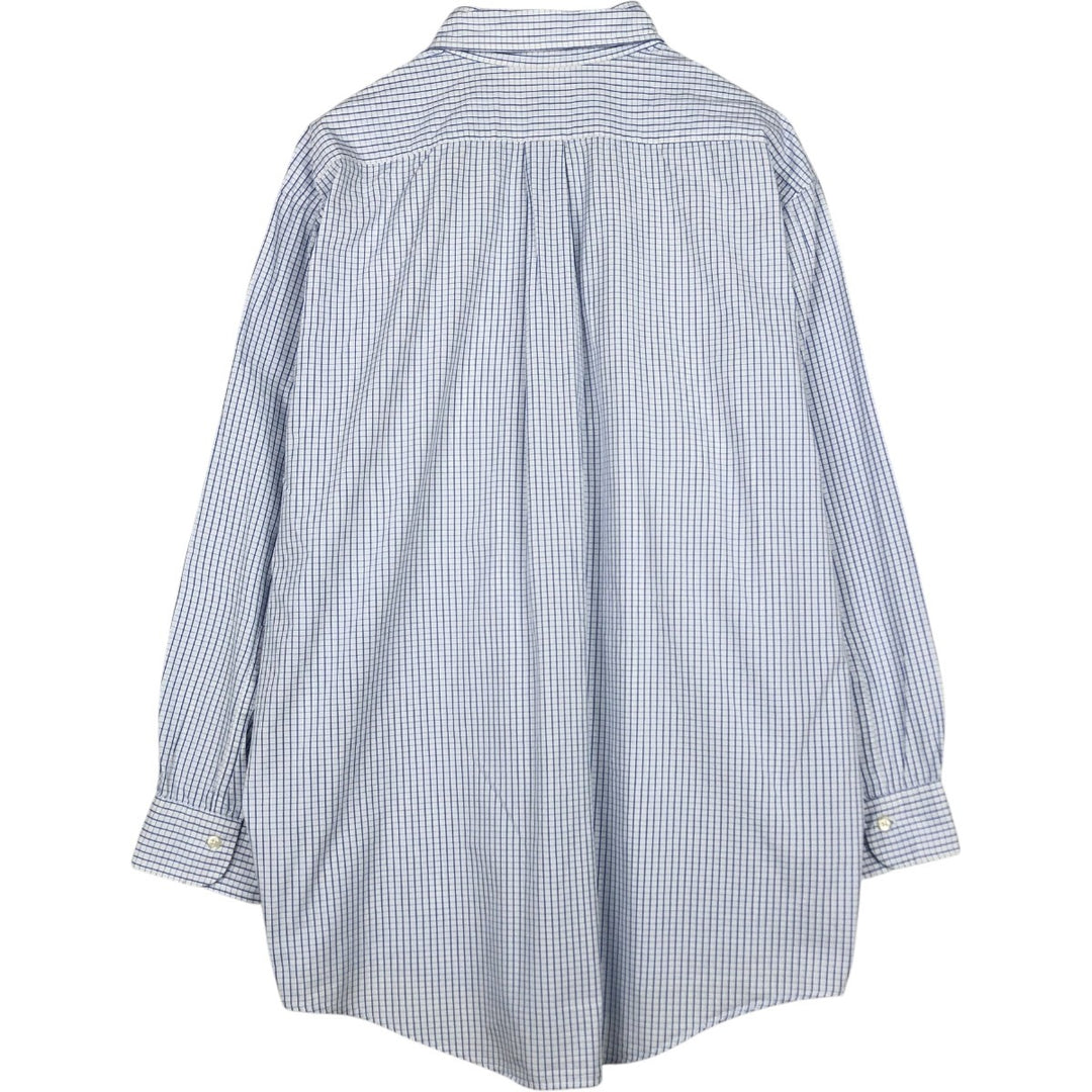 Brooks Brothers MAKERS Long Sleeve Button-Down Check Shirt Made in USA Men's XL cotton white type Vintage Second Hand