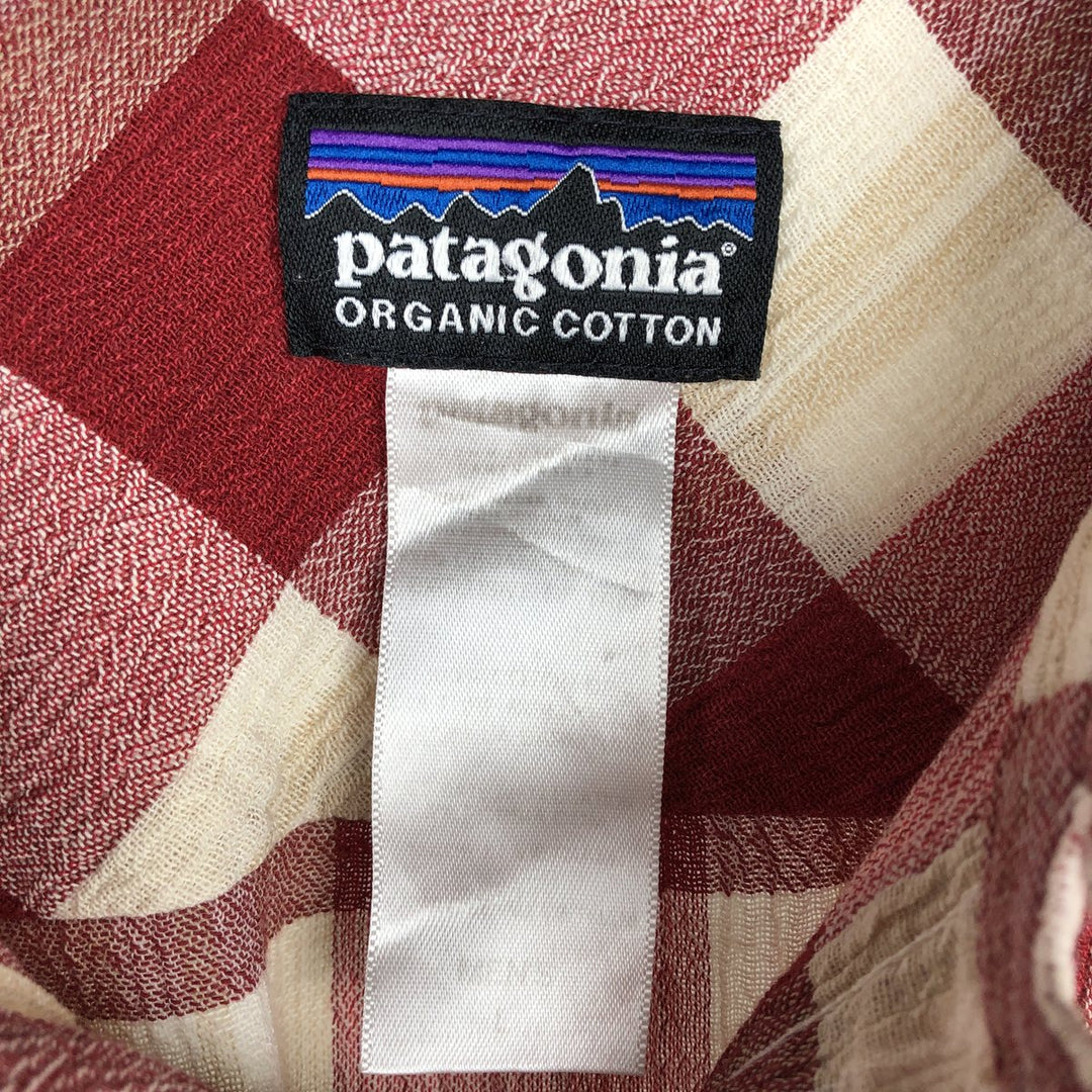 Patagonia Organic Cotton Long Sleeve Cotton Check Shirt, Men's Size L unclear red type Vintage Second Hand