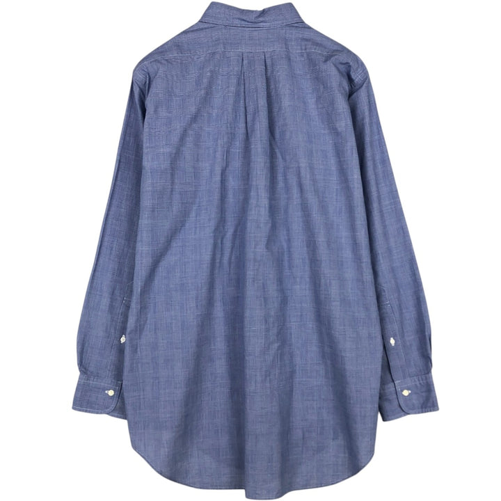Brooks Brothers Est.1818 Glen Plaid Long-Sleeve Button-Down Check Shirt 15 1 cotton blue type Vintage Second Hand