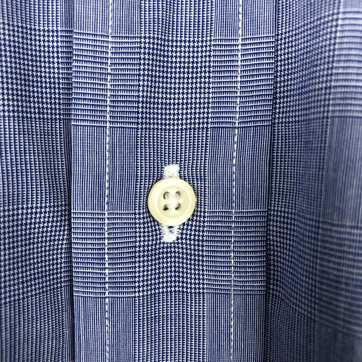 Brooks Brothers Est.1818 Glen Plaid Long-Sleeve Button-Down Check Shirt 15 1 cotton blue type Vintage Second Hand