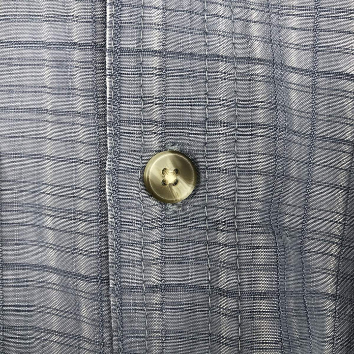 Columbia Long-Sleeve Button-Down Check Shirt, Men's Size M (approx.) modal Blue type light blue Vintage Second Hand