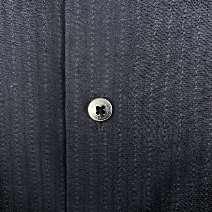 Calvin Klein long-sleeved cotton striped shirt, men's size XL cotton Charcoal Vintage Second Hand