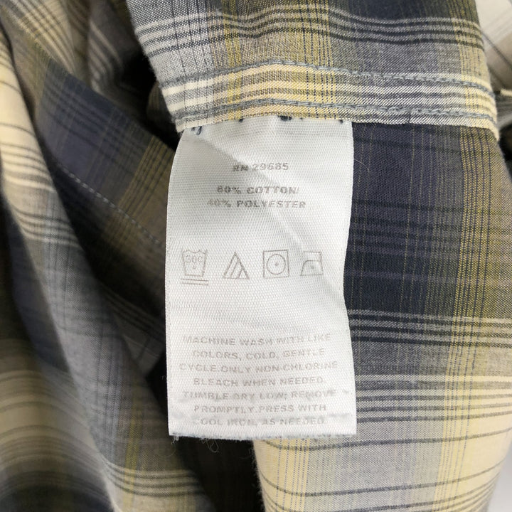 Pendleton Frontier Check Pattern Wide Collar Long Sleeve Western Shirt, Men's Size XL (approx.) cotton multicolor Vintage Second Hand