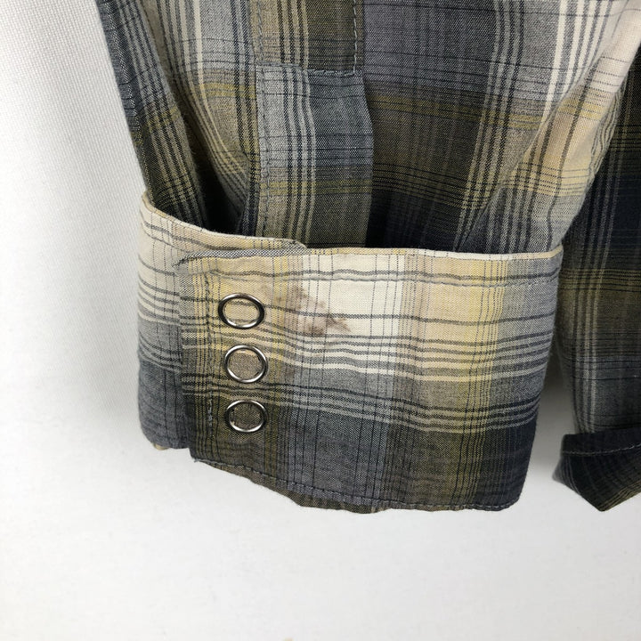 Pendleton Frontier Check Pattern Wide Collar Long Sleeve Western Shirt, Men's Size XL (approx.) cotton multicolor Vintage Second Hand