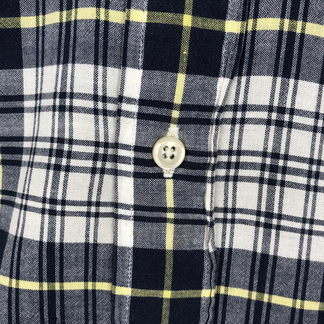 Ralph Lauren BLAIRE long sleeve button down check shirt, men's XL size cotton white type Vintage Second Hand