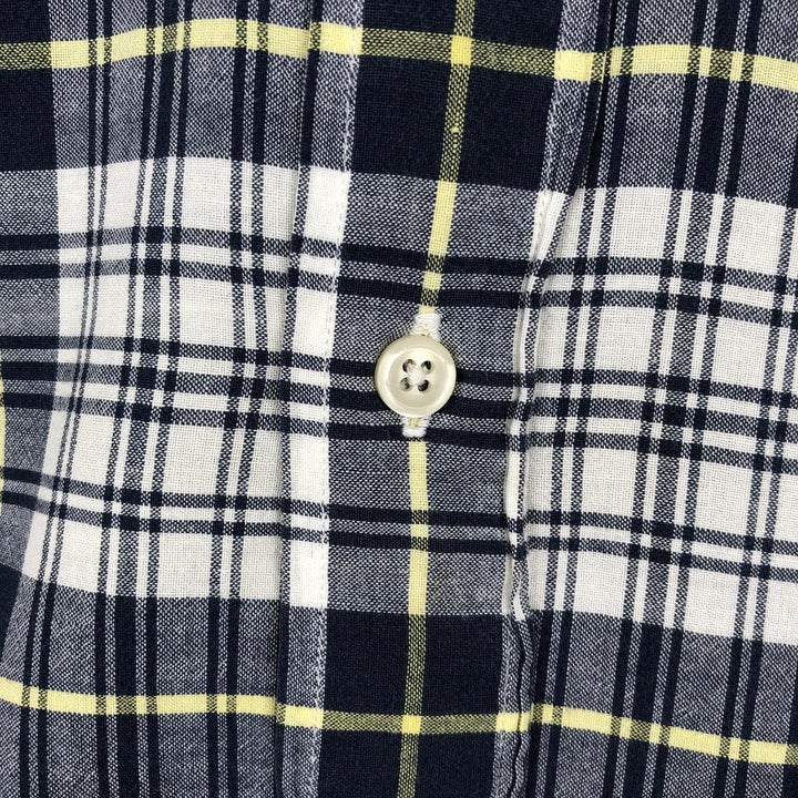 Ralph Lauren BLAIRE long sleeve button down check shirt, men's XL size cotton white type Vintage Second Hand