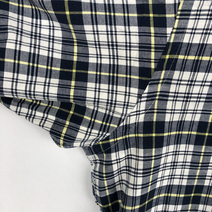 Ralph Lauren BLAIRE long sleeve button down check shirt, men's XL size cotton white type Vintage Second Hand
