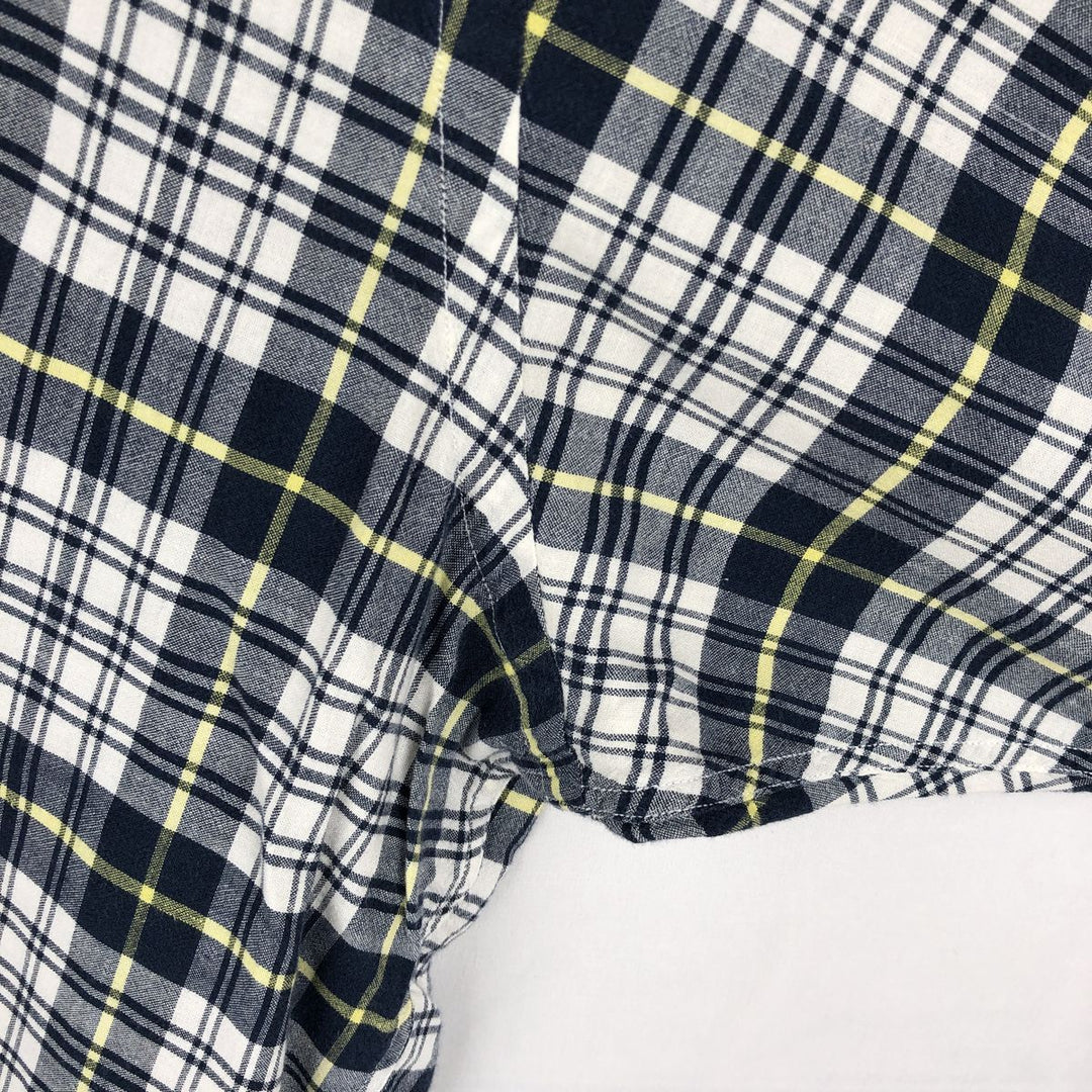 Ralph Lauren BLAIRE long sleeve button down check shirt, men's XL size cotton white type Vintage Second Hand