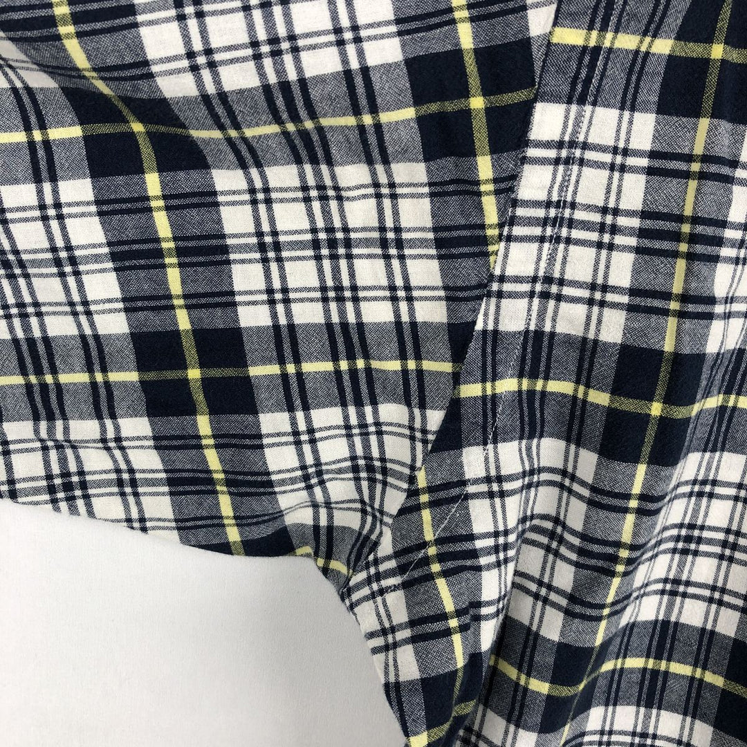 Ralph Lauren BLAIRE long sleeve button down check shirt, men's XL size cotton white type Vintage Second Hand