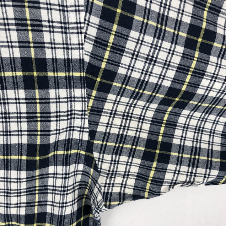 Ralph Lauren BLAIRE long sleeve button down check shirt, men's XL size cotton white type Vintage Second Hand