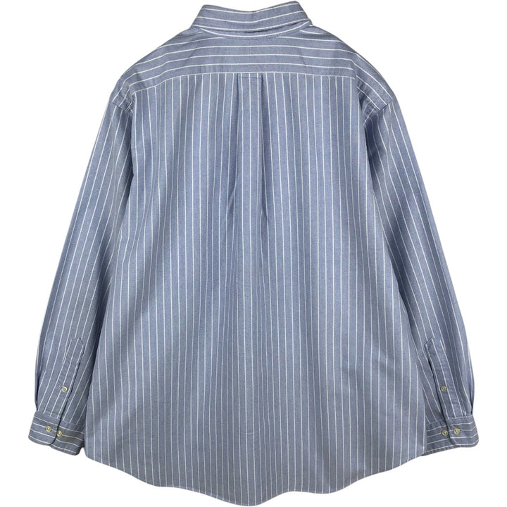 Ralph Lauren Classic Fit Long Sleeve Button Down Striped Shirt Men's XL cotton Blue type light blue Vintage Second Hand