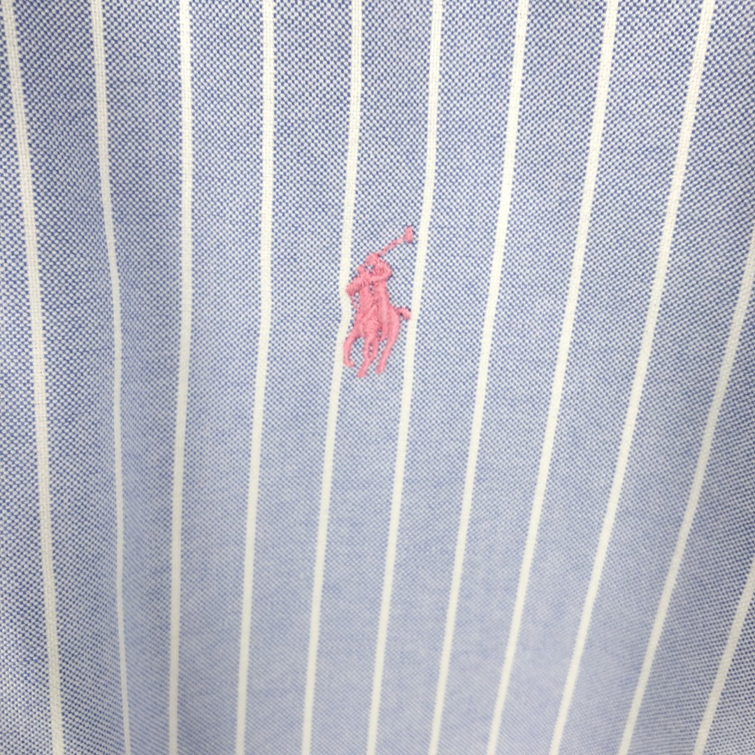 Ralph Lauren Classic Fit Long Sleeve Button Down Striped Shirt Men's XL cotton Blue type light blue Vintage Second Hand