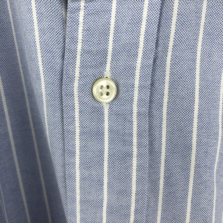 Ralph Lauren Classic Fit Long Sleeve Button Down Striped Shirt Men's XL cotton Blue type light blue Vintage Second Hand