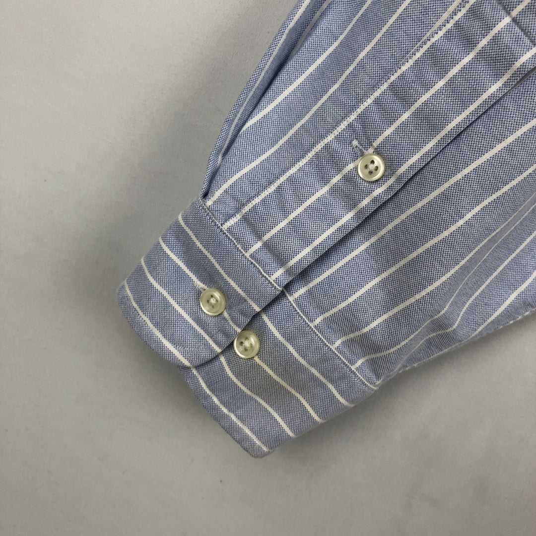 Ralph Lauren Classic Fit Long Sleeve Button Down Striped Shirt Men's XL cotton Blue type light blue Vintage Second Hand