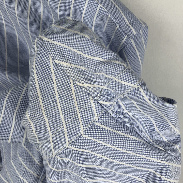 Ralph Lauren Classic Fit Long Sleeve Button Down Striped Shirt Men's XL cotton Blue type light blue Vintage Second Hand