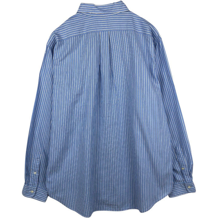 Ralph Lauren Classic Fit Long Sleeve Button Down Striped Shirt Men's XL cotton Blue type light blue Vintage Second Hand