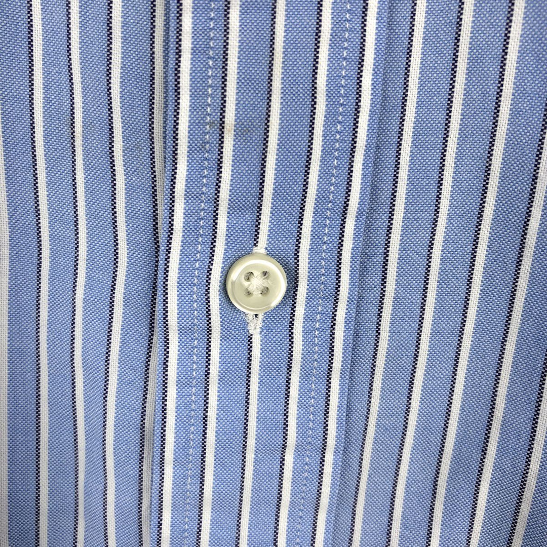 Ralph Lauren Classic Fit Long Sleeve Button Down Striped Shirt Men's XL cotton Blue type light blue Vintage Second Hand