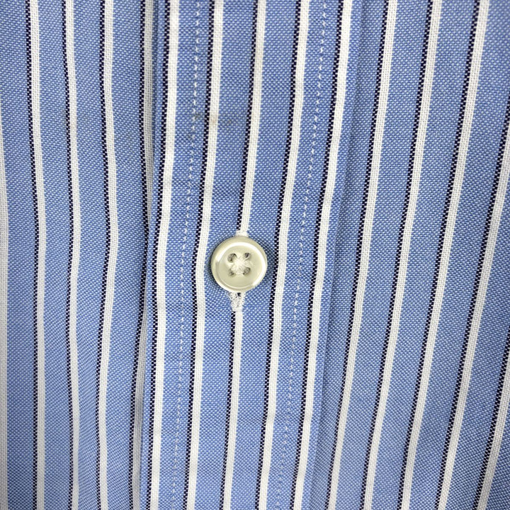 Ralph Lauren Classic Fit Long Sleeve Button Down Striped Shirt Men's XL cotton Blue type light blue Vintage Second Hand