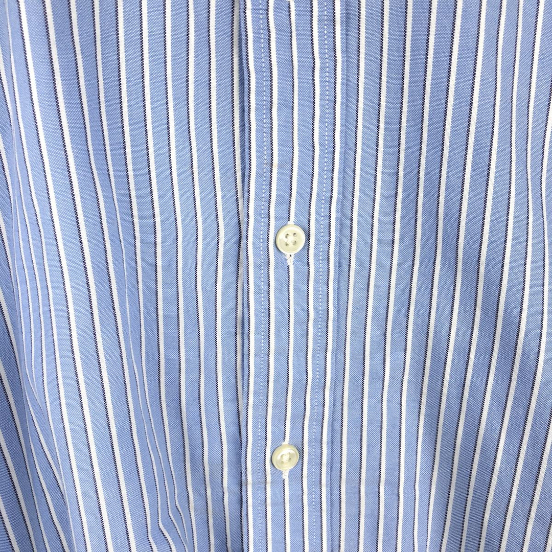 Ralph Lauren Classic Fit Long Sleeve Button Down Striped Shirt Men's XL cotton Blue type light blue Vintage Second Hand