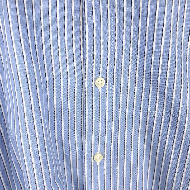 Ralph Lauren Classic Fit Long Sleeve Button Down Striped Shirt Men's XL cotton Blue type light blue Vintage Second Hand