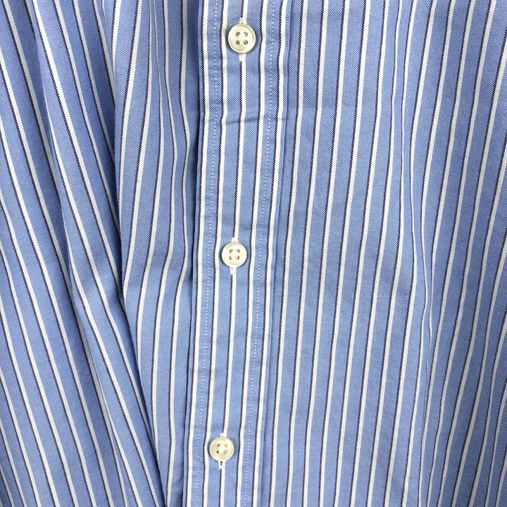 Ralph Lauren Classic Fit Long Sleeve Button Down Striped Shirt Men's XL cotton Blue type light blue Vintage Second Hand