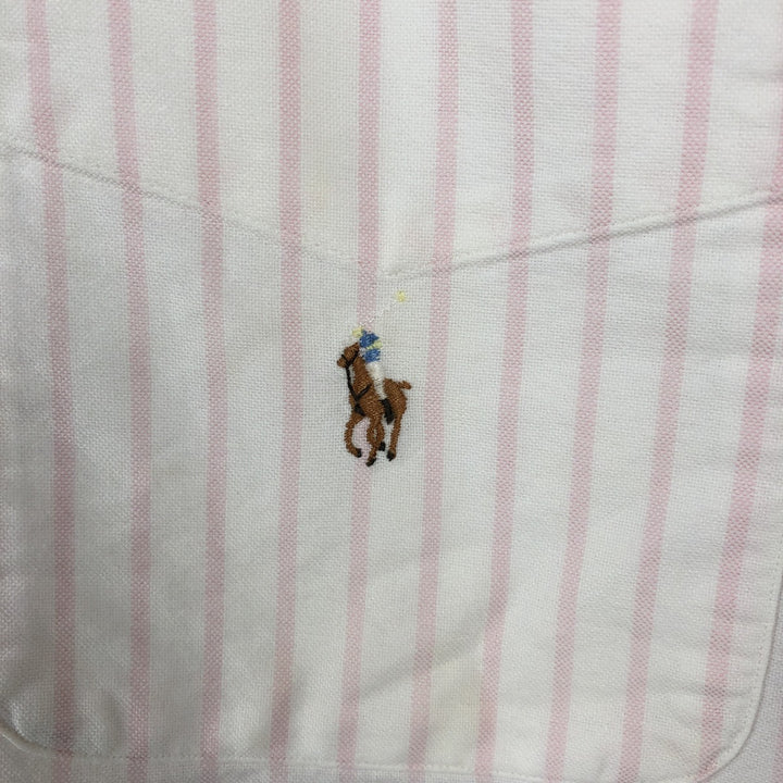 Ralph Lauren long sleeve button down striped shirt, men's XL size cotton white type Vintage Second Hand
