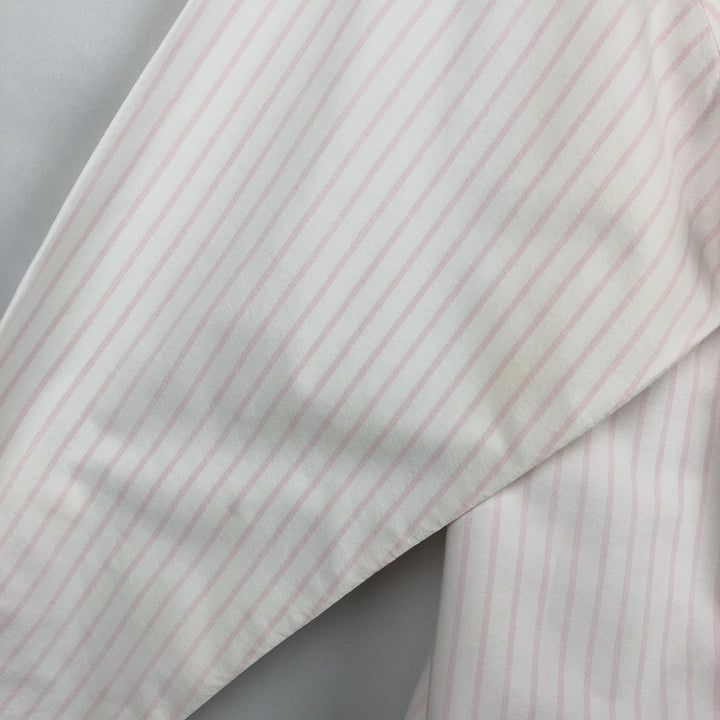 Ralph Lauren long sleeve button down striped shirt, men's XL size cotton white type Vintage Second Hand