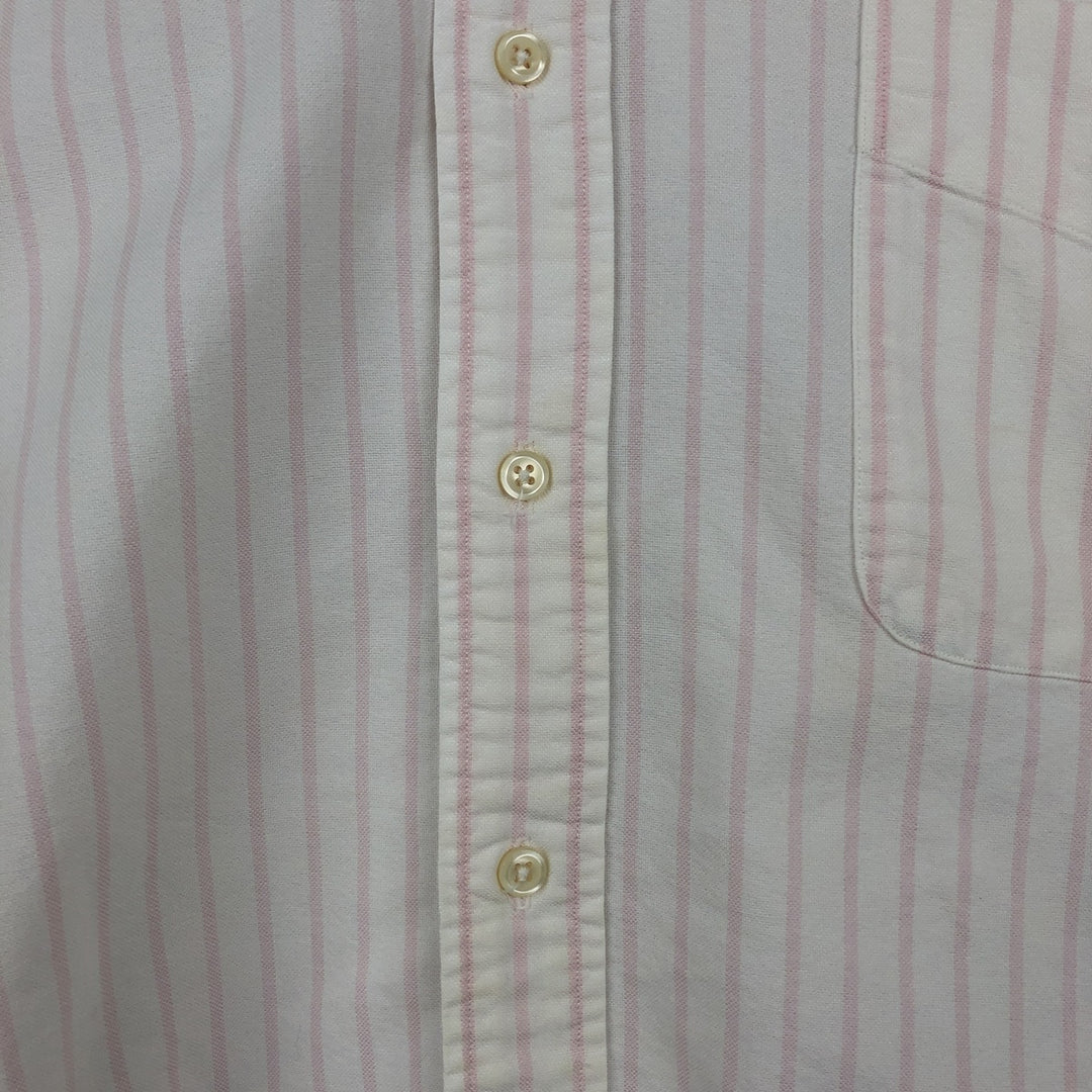 Ralph Lauren long sleeve button down striped shirt, men's XL size cotton white type Vintage Second Hand