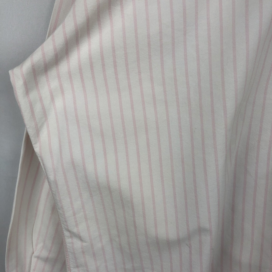 Ralph Lauren long sleeve button down striped shirt, men's XL size cotton white type Vintage Second Hand