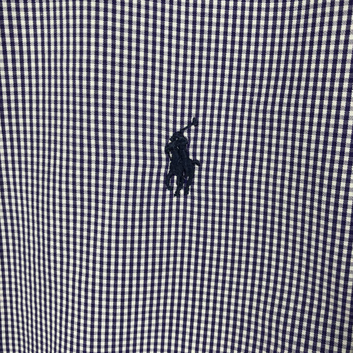 Ralph Lauren YARMOUTH Gingham Check Long Sleeve Button-Down Check Shirt Men's Size L cotton white type Vintage Second Hand