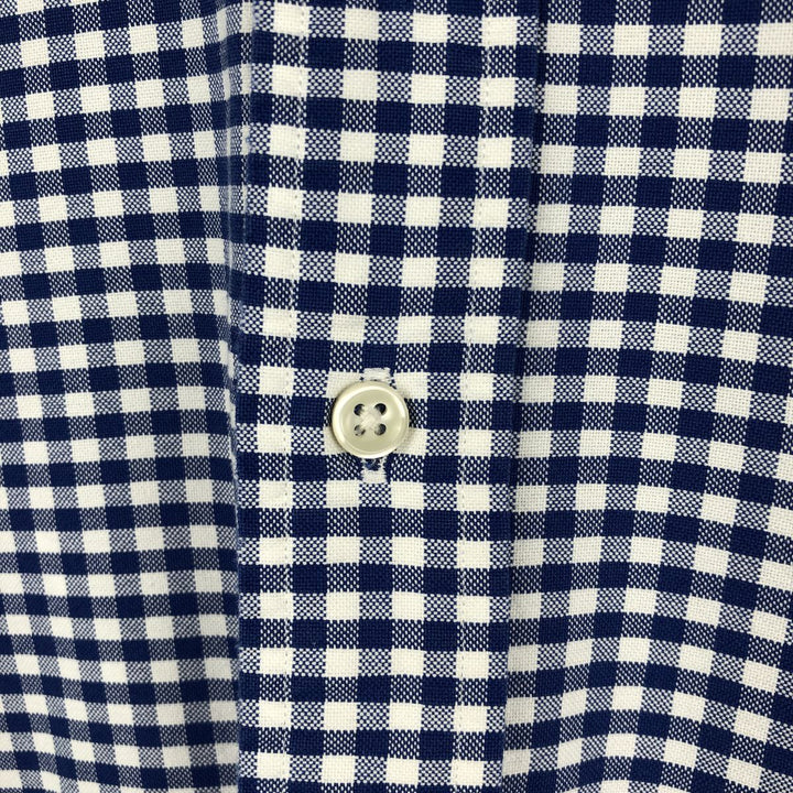 Ralph Lauren Classic Fit Gingham Check Long Sleeve Button Down Check Shirt Men's XXL cotton white type Vintage Second Hand