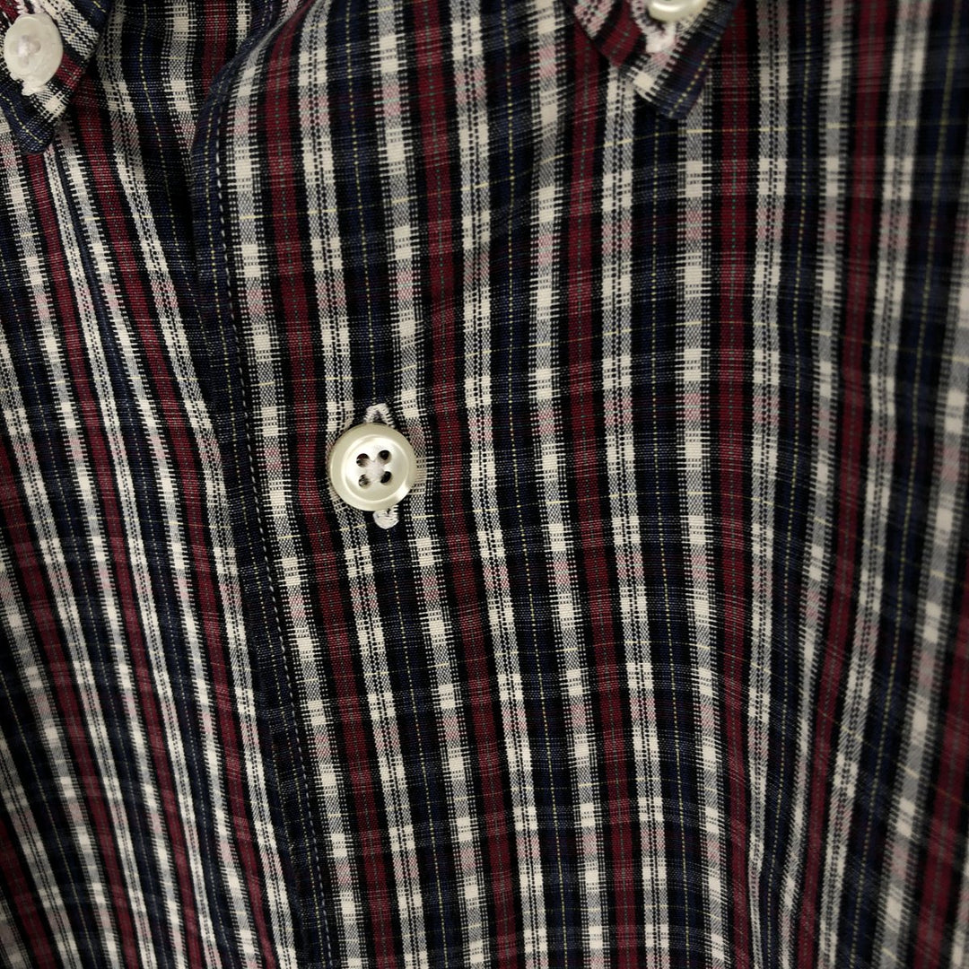 Ralph Lauren MARLOWE Long-Sleeve Button-Down Check Shirt, Men's Size XXL (approx.) cotton red type Vintage Second Hand