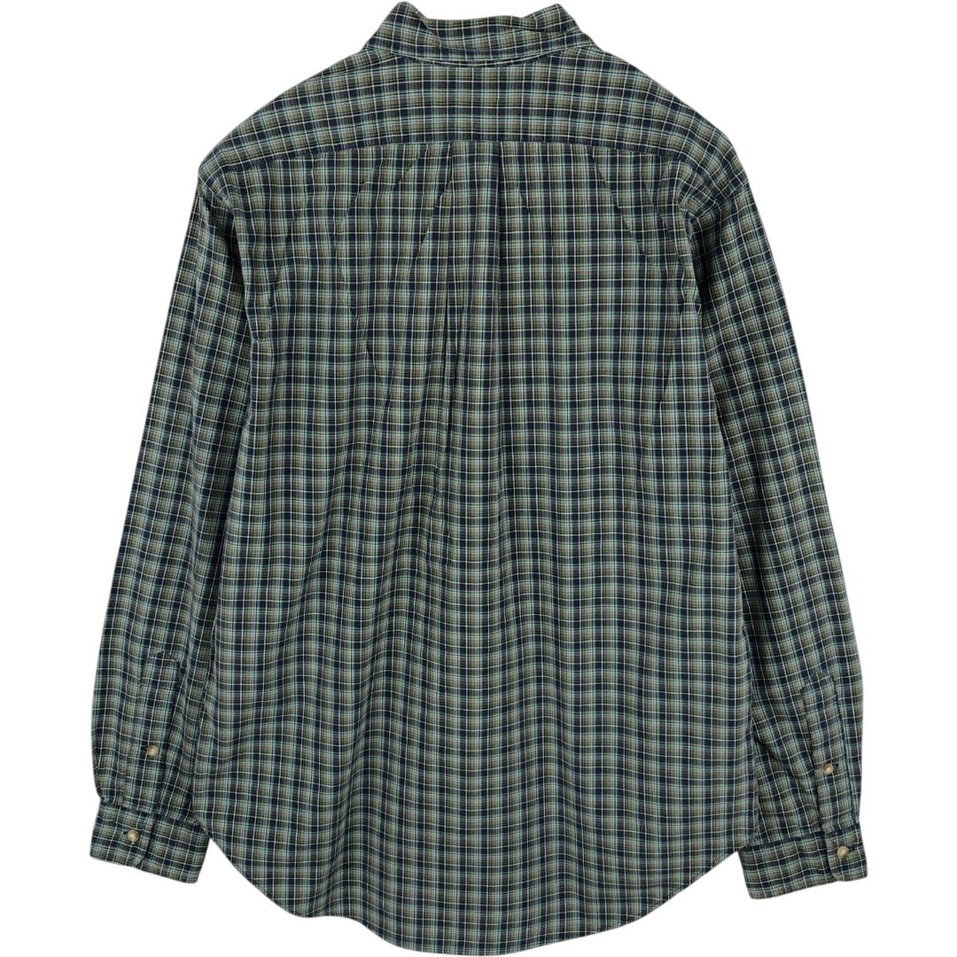 Ralph Lauren Classic Fit Long Sleeve Button Down Check Shirt Men's M cotton Blue type light blue Vintage Second Hand